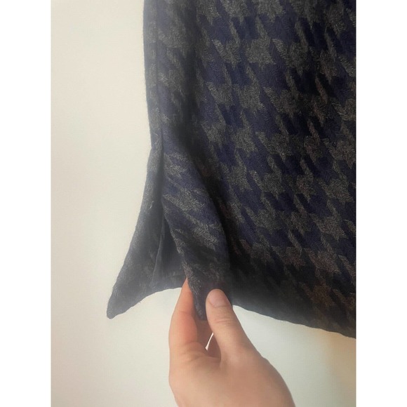 Tommy Hilfiger Navy Blue/Gray Houndstooth Wool Blend Skirt SZ 16 NWT - Picture 5 of 7